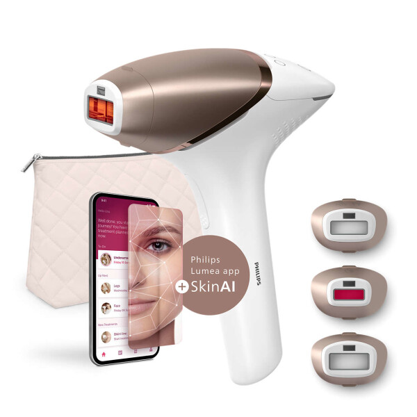 Philips BRI973/00 lichte haarverwijderaar IPL Roségoud, Wit