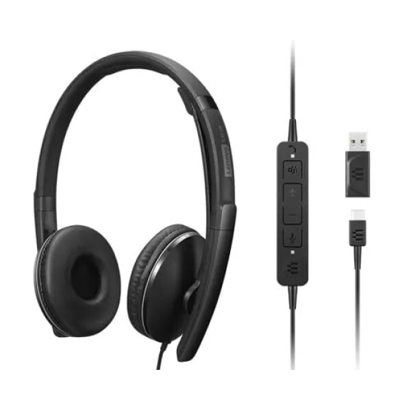 Lenovo 4XD1M45627 hoofdtelefoon/headset Bedraad Hoofdband USB Type-C Zwart