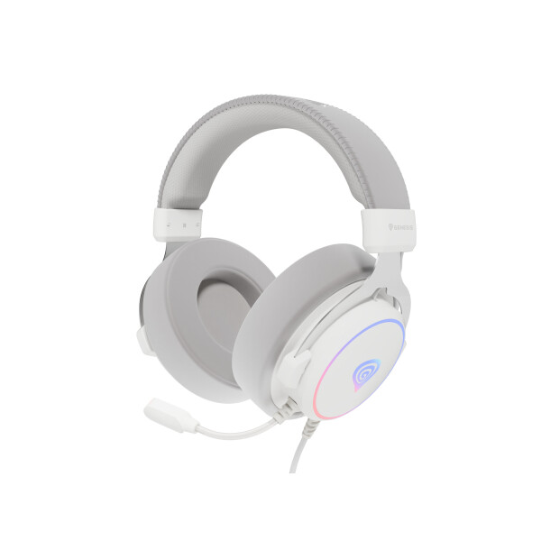 GENESIS Neon 764 Headset Bedraad Hoofdband Gamen USB Type-A Wit