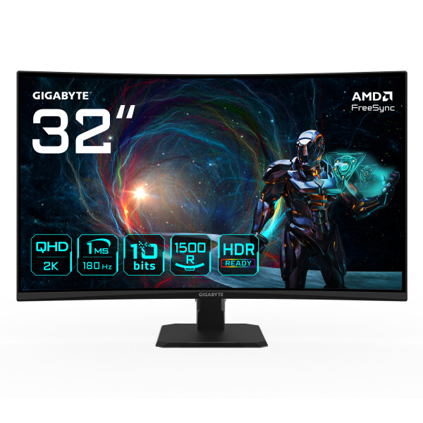 GIGABYTE GS32QCA LED display 80 cm (31.5") 2560 x 1440 Pixels Quad HD Zwart