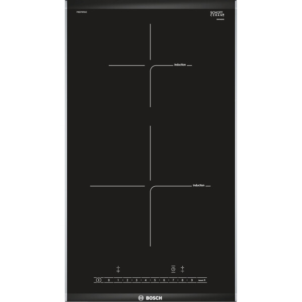 Bosch PIB375FB1E kookplaat Zwart, Roestvrijstaal Ingebouwd Inductiekookplaat zones 2 zone(s)
