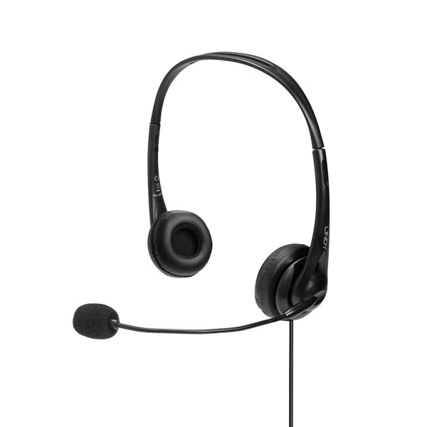 Lindy 42870 hoofdtelefoon/headset Bedraad Hoofdband Oproepen/muziek USB Type-A Zwart