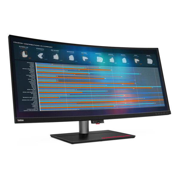 Lenovo ThinkVision P40w-20 LED display 100,8 cm (39.7") 5120 x 2160 Pixels 5K Ultra HD Zwart