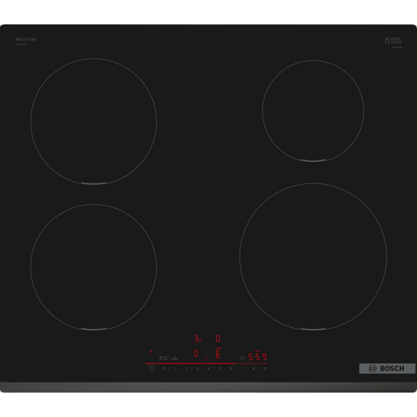 Bosch Serie 6 PIE631HB1E kookplaat Zwart Ingebouwd 60 cm Inductiekookplaat zones 4 zone(s)