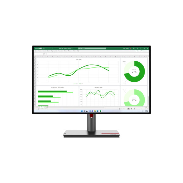 Lenovo ThinkVision P27q-30 LED display 68,6 cm (27") 2560 x 1440 Pixels Quad HD Zwart