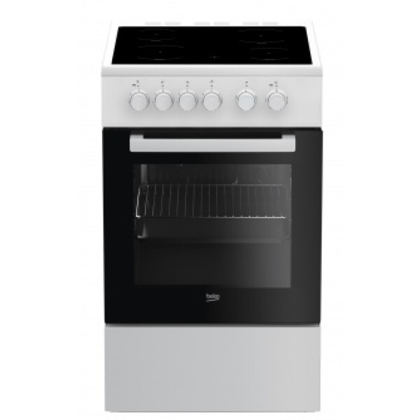 Beko FSS57000GW fornuis Vrijstaand fornuis Electrisch Keramisch Zwart, Wit
