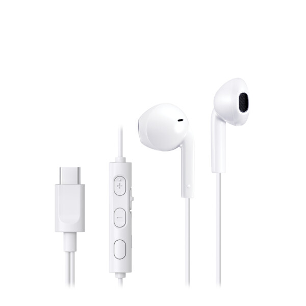 JVC HA-FR17UC Hoofdtelefoons Bedraad In-ear Oproepen/muziek USB Type-C Wit