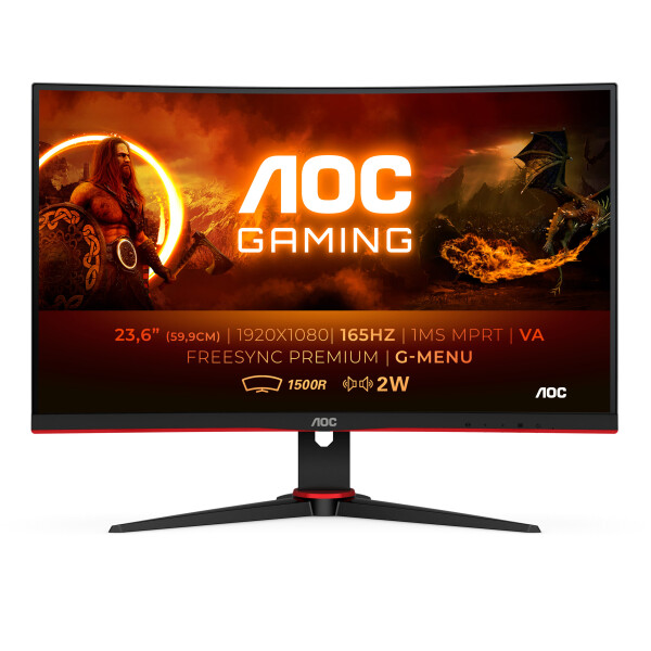 AOC G2 C24G2AE/BK computer monitor 59,9 cm (23.6") 1920 x 1080 Pixels Full HD LED Zwart, Rood