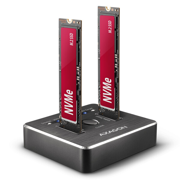Axagon ADSA-M2C basisstation voor opslagstations USB 3.2 Gen 2 (3.1 Gen 2) Type-C Zwart