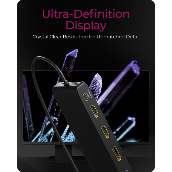 ICY BOX IB-DK2116-C Docking USB 3.2 Gen 2 (3.1 Gen 2) Type-C Zwart