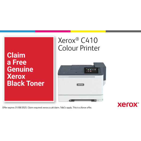 Xerox C410 A4 40 ppm dubbelzijdige printer PS3 PCL5e/6 2 laden 251 vel