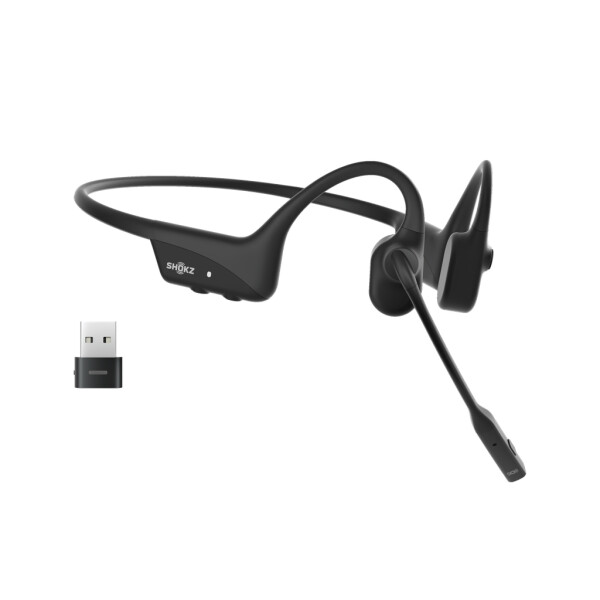 SHOKZ C120-AC-BK hoofdtelefoon/headset Draadloos oorhaak Kantoor/callcenter USB Type-C Bluetooth Zwart