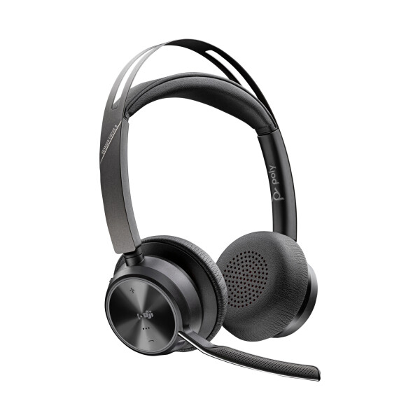 Poly Voyager Focus 2 Microsoft Teams Certified USB-C-C Headset +USB-C/A Adapter +Charging Stand