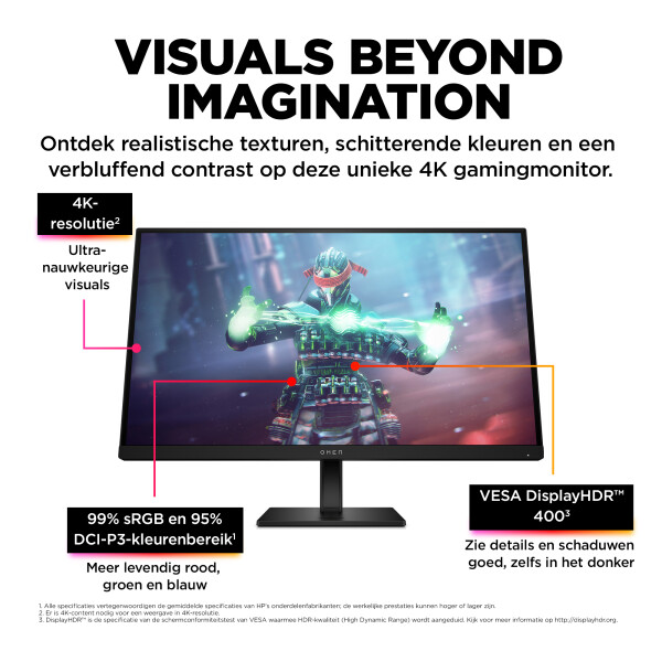 OMEN by HP 27 inch UHD 144 Hz gamingmonitor - OMEN 27k