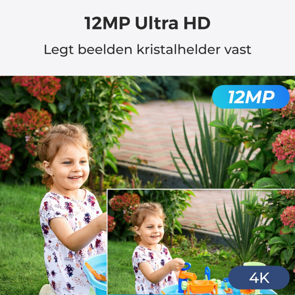 Reolink P340 - Slimme 12 MP PoE-bulletcamera, waarschuwingen voor personen/voertuigen/huisdieren, nachtzicht in kleur, tweewegaudio