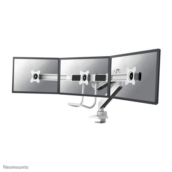 Neomounts NM-D775DX3WHITE Monitorarm 17-27" - gasveer - Topfix - 180°-stop