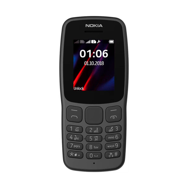 Smartphone Nokia 106 1,8" mediatek 6261d 4 MB Zwart