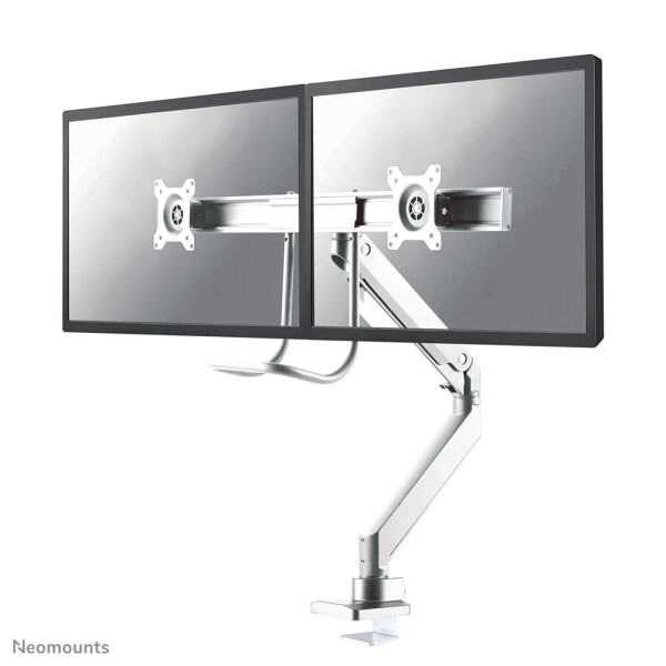 Neomounts NM-D775DXWHITE Monitorarm 10-32" - gasveer - Topfix - 180°-stop