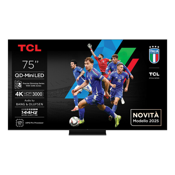 TCL 75C7K tv 190,5 cm (75") 4K Ultra HD Smart TV Wifi Metallic 3000 cd/m²