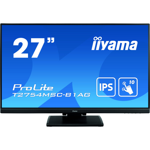 iiyama ProLite T2754MSC-B1AG computer monitor 68,6 cm (27") 1920 x 1080 Pixels Full HD LED Touchscreen Multi-gebruiker Zwart