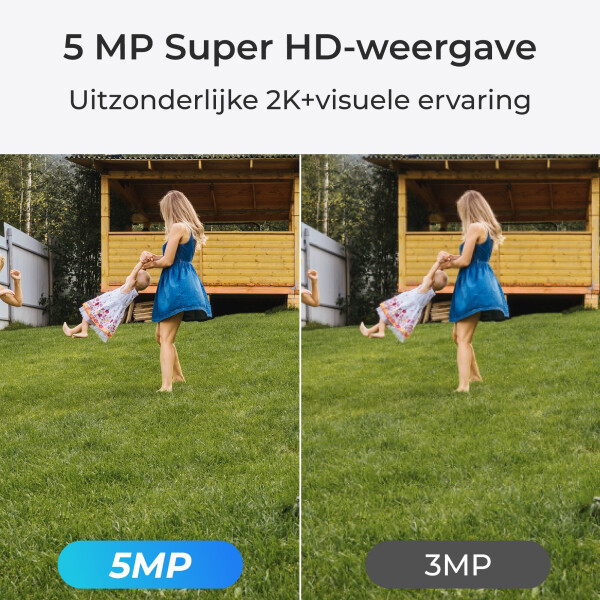 Reolink P320 - 5 MP PoE IP-buitenbeveiligingscamera met persoons-/voertuigdetectie Ondersteunt microSD-kaart tot 256 GB.