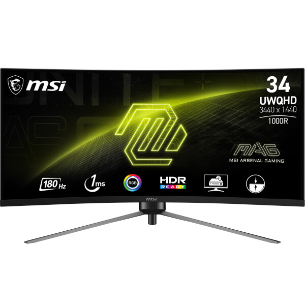 MSI MAG 345CQRDE computer monitor 86,4 cm (34") 3440 x 1440 Pixels UltraWide Dual Quad HD Zwart